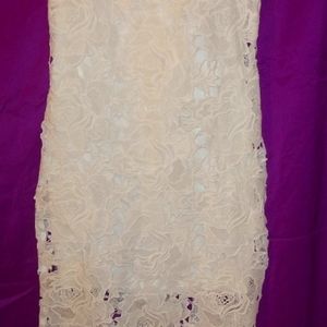 White Lace High Low Dress